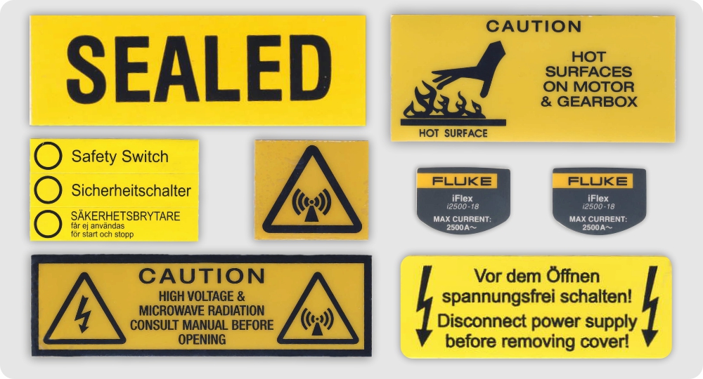 Labels for industrial applications