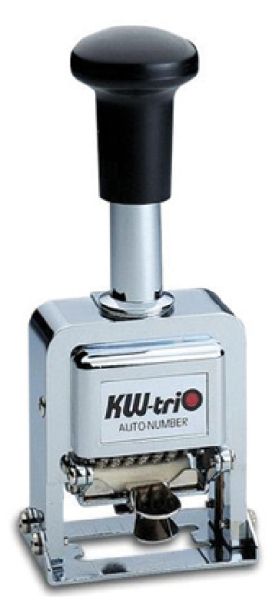AUTO NUMBERING METALLIC STAMP KW - trio with 6 or 12 digits