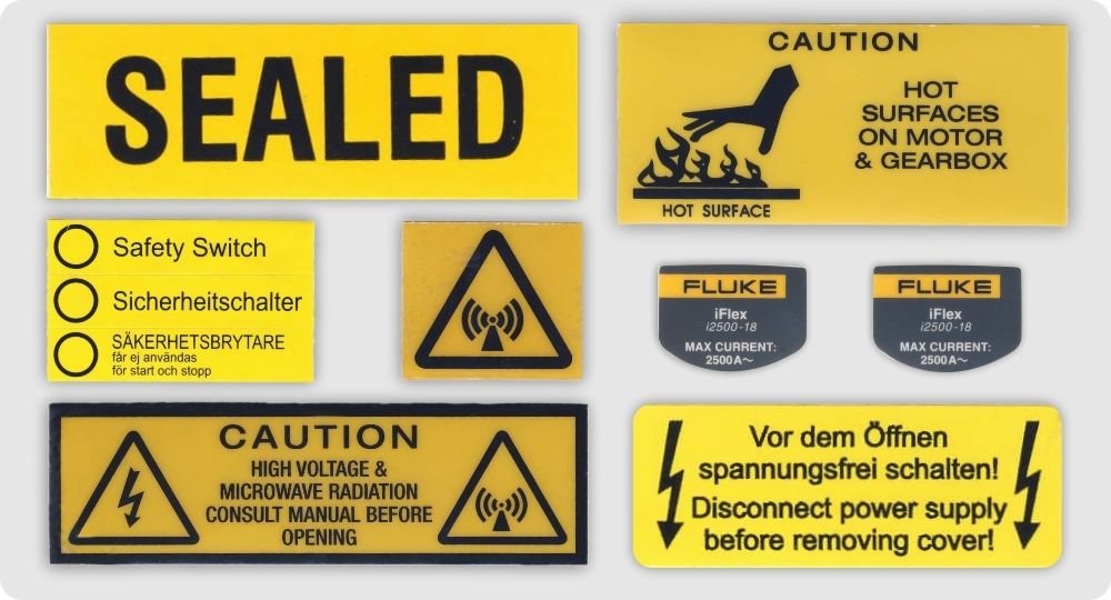 Types of industrial labels and their applications