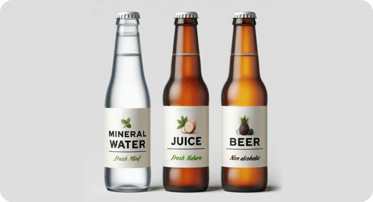 Labels for bottles and cylindrical products