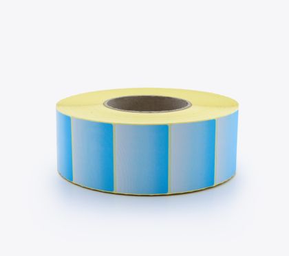 COLOURED SELF ADHESIVE LABEL ROLLS, GRADIENT BLUE, 58x43 mm, 3000 labels