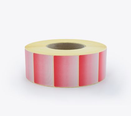 COLOURED SELF ADHESIVE LABEL ROLLS, GRADIENT RED, 58x43 mm, 3000 labels