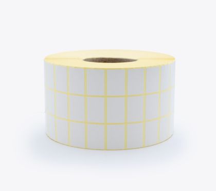 BLANK WHITE SELF ADHESIVE LABELS ON ROLLS, 30x20 mm, 18000 labels