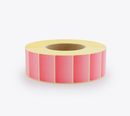 COLOURED SELF ADHESIVE LABEL ROLLS, GRADIENT RED, 50x30 mm, 4000 labels