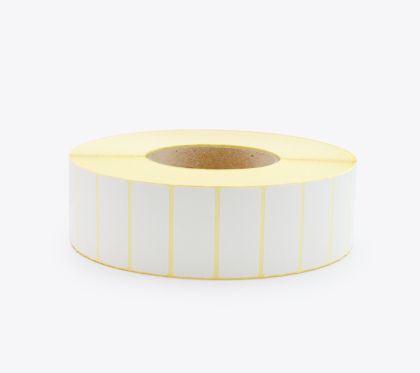BLANK WHITE SELF ADHESIVE LABELS ON ROLLS, 50x22mm, 6000 labels
