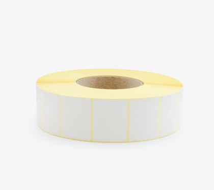 BLANK WHITE SELF ADHESIVE LABELS ON ROLLS, 45x35 mm, 4000 labels