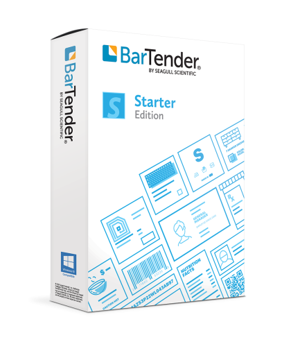 Софтуер за дизайн на етикети BarTender Starter 2022, 1 лиценз за принтер 