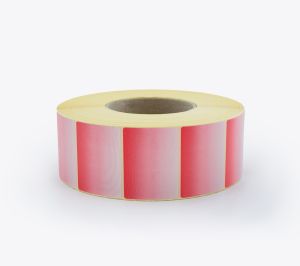 COLOURED SELF ADHESIVE LABEL ROLLS, GRADIENT RED, 58x43 mm, 3000 labels