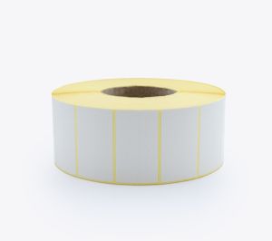 BLANK WHITE SELF ADHESIVE LABELS ON ROLLS, 68x38 mm, 4000 labels