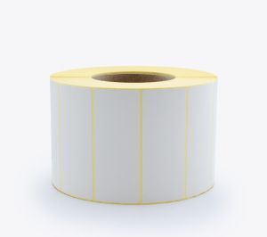 BLANK WHITE SELF ADHESIVE LABELS ON ROLLS, 100x40 mm, 3000 labels