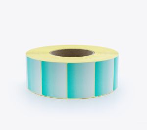COLOURED SELF ADHESIVE LABEL ROLLS, GRADIENT GREEN, 58x43 mm, 3000 labels