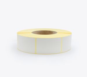 BLANK WHITE SELF ADHESIVE LABELS ON ROLLS, 50x72 mm, 2000 labels