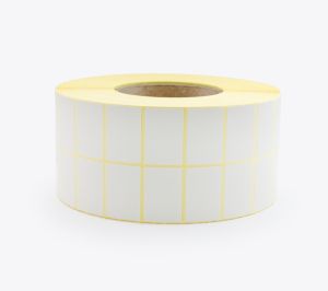 BLANK WHITE SELF ADHESIVE LABELS ON ROLLS, 38x25 mm, 10000 labels