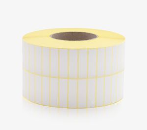 BLANK WHITE SELF ADHESIVE LABELS ON ROLLS, 45x12 mm, 20000 labels