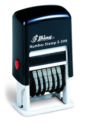 SELF-INKING NUMBER STAMP SHINY S-309 /  6 digits